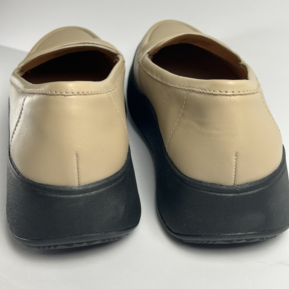 Fitflop Beige and Black Leather Loafers - Picture 3 of 7